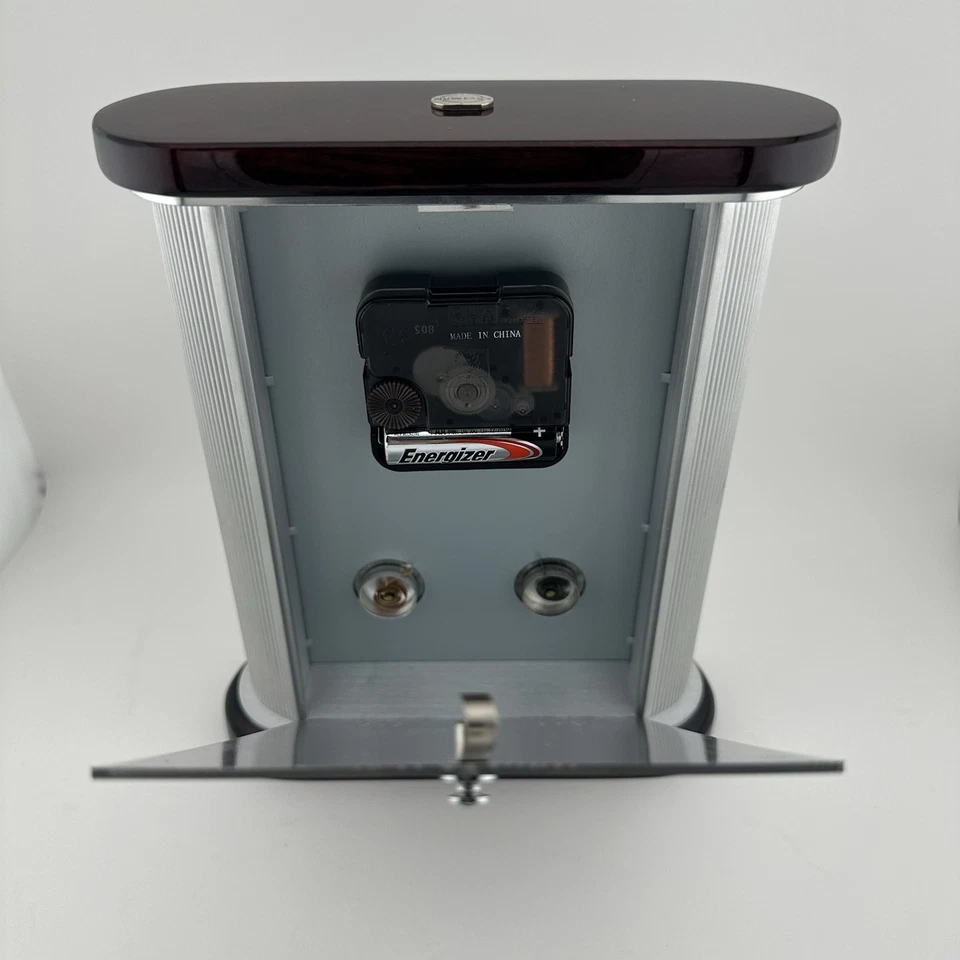 B7590 Bulova Belvedere Executive Desk Mantel Clock Weather Station Hygrometer - Image 4 of 4