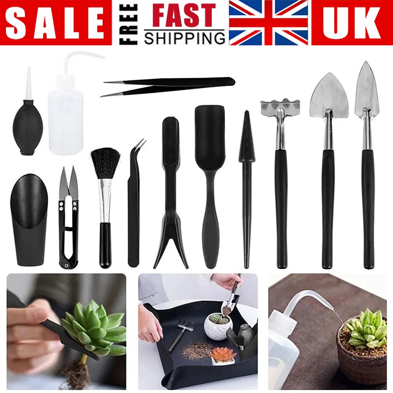13x Succulent Plants Tools Set Garden Planter Kit Bonsai Tool Kit for Indoor Pot