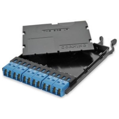 Corning EMOD-CP12-AE EDGE Adapter Panel LC Duplex  12 Female Single-Mode Blue