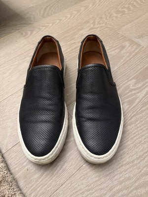 Common Projects Black Perforated Leather Slip-On Sneakers (EU Size 39)