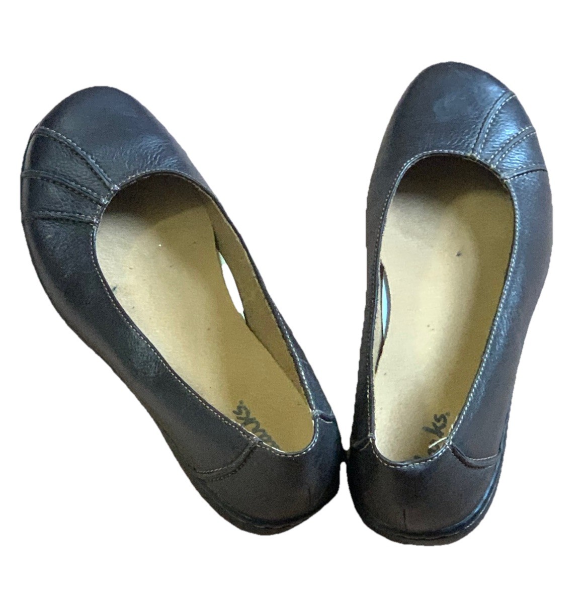 Clarks Brown Leather Comfort Flats for Women Size 9M Style 84697-image