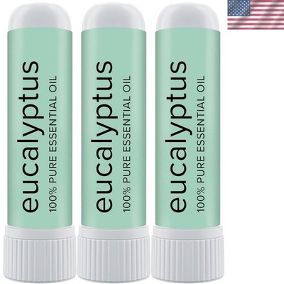 Eucalyptus Essential Oil Nasal Inhaler, Sinus & Congestion Relief, Daily Rela...
