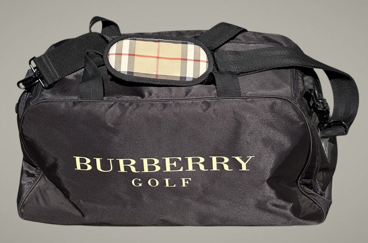 Burberry Golf Duffle Travel Bag Nylon Nova Check-Trimmed