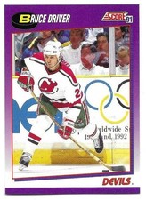 BRUCE DRIVER 1991-92 SCORE CARD NEAR MINT CONDITION