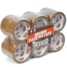 Brown Packing Tape 12Rolls, Heavy Duty Packaging Tape Refills 1.88 Inch x 55 ...