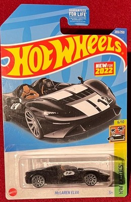 HOT WHEELS EXOTICS McLAREN ELVA BLACK 203/250.  SEE COMBINED OFFERS!