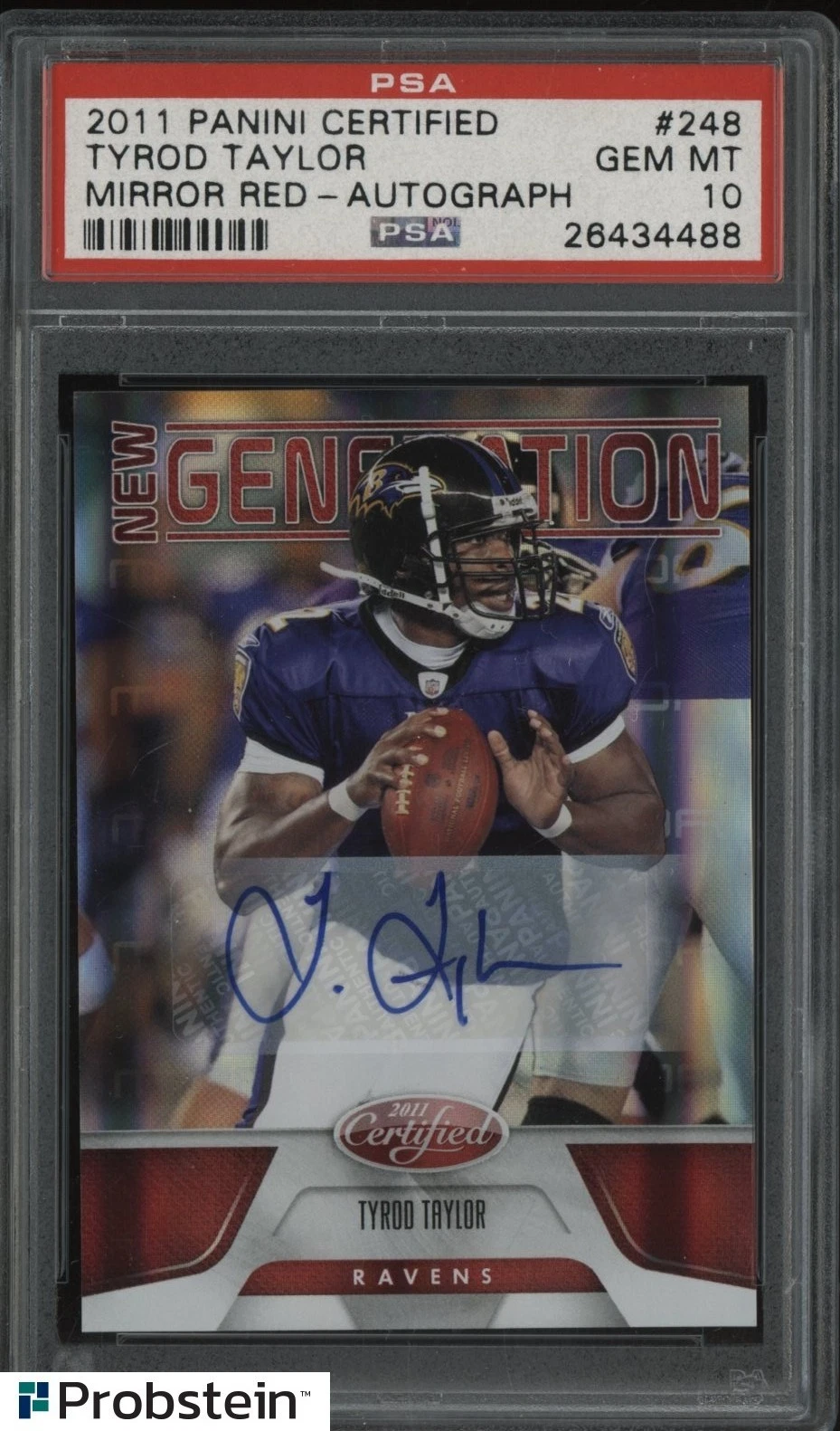 Tyrod Taylor Panini Certified #248 Mirror Red-Autograph