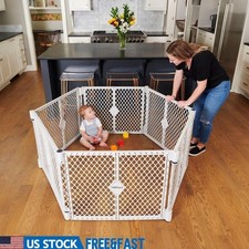 Baby Playpen Portable Safety Fence 6 Panel Indoor Outdoor Adjustable Play Yard