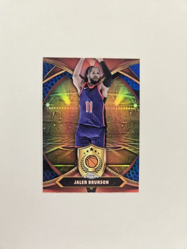 2024-25 Topps Chrome Jalen Brunson Ball of Duty rifrattore pallacanestro blu #BOD-5 - Foto 8 di 9
