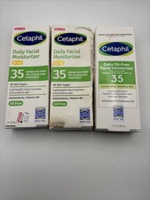 3 Cetaphil Daily Facial Moisturizer AM SPF 35 - 3oz Each Box READ