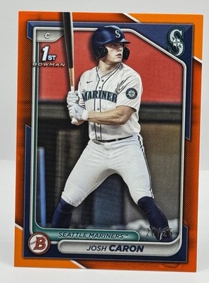 2024 Bowman Draft Josh Caron Orange /25 1st  #BD155 Seattle Mariners