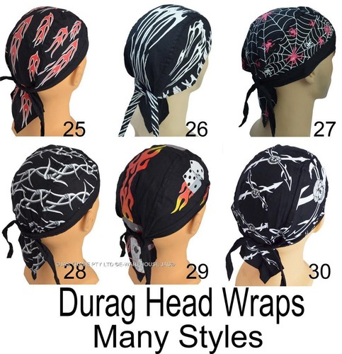 Du-rag Bandana Biker Helmet Liner Hat 