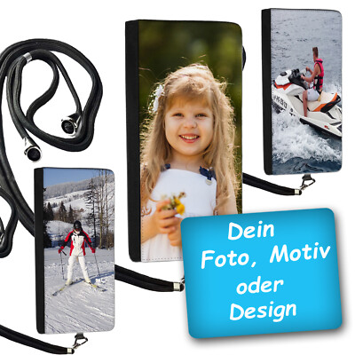 Hülle mit BAND Tasche selbst gestalten eigene Bild Foto Flip Etui Silikon Motiv