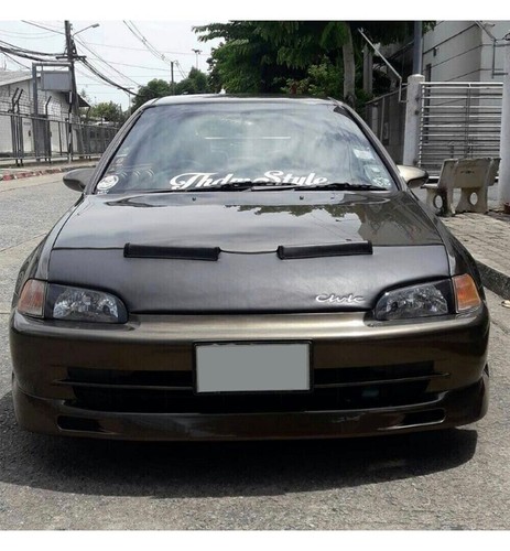 Fit For Honda Civic 1992-95 EG EJ Car Bonnet Hood Bra Wind & Bug Deflectors - Picture 13 of 15
