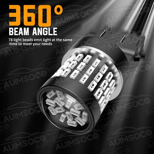 3157 Red LED Anti Flash Tail Brake Stop Parking Bulbs For Ford F-150/Ram 1500 - Picture 10 of 13