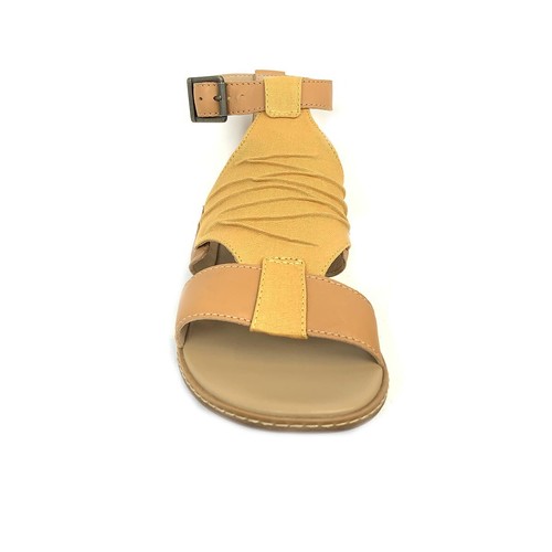 Timberland Women's Cherrybrook Yellow Leather Sandals A25D2 - Picture 4 of 6