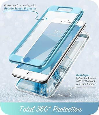 TUUT Cover per iPhone 7 Plus/8 Plus con Cordino, Glitter Bling Liquido Custodia Sparkly TPU