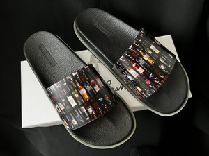 Black Slide Sandals with Iridescent Paisley Strap Robert graham  Tiki size 12 Robert Graham Tiki Printed Slide Sandal (Men) | Nordstromrack main image 4