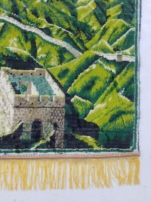 中国の壁掛け Vintage Chinese Great Wall Of China Wall Hanging Tapestry 105x61cm