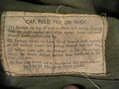 Korea Era US Army M1951 M-Q1 Field Pile Cap w/Visor - Size 7