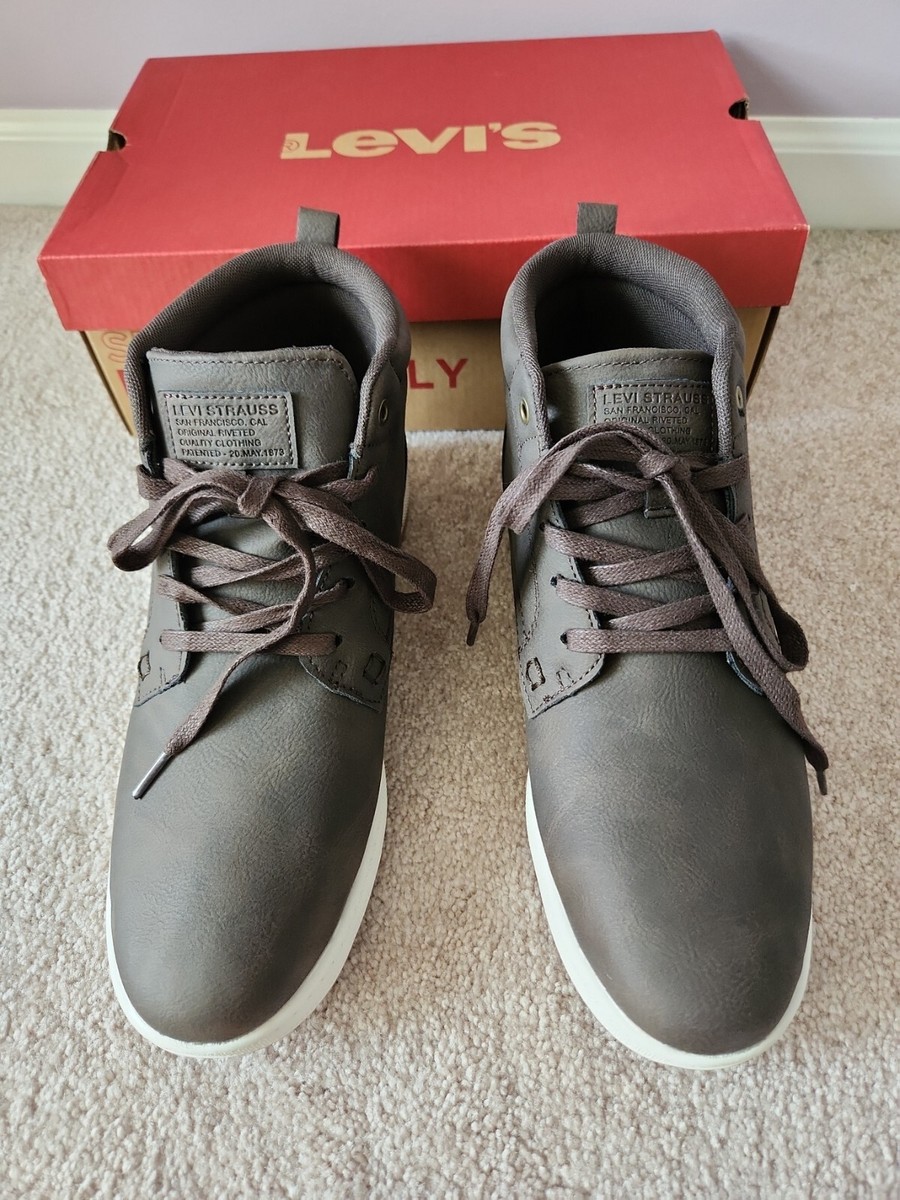 Levi's Mens Goshen Brown Lace-up Rubber Sole Sneaker Shoe Size