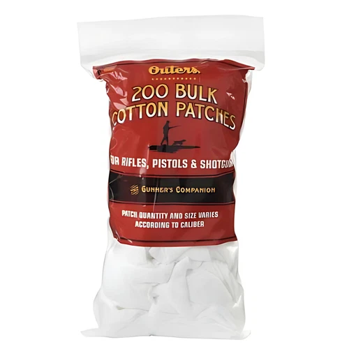 Outers 42380 Bulk Cotton Cleaning Patches 200ct Universal Rifle Pistol Shotgun  - Picture 1 of 1