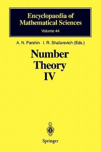 Encyclopaedia of Mathematical Sciences Ser.: Number Theory IV : ...