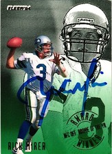 #2 Rick Mirer Signed 1994 Fleer Award Winners Seahawks NFL Football Card AUTO