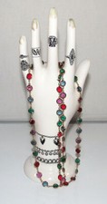 Vintage Swarovski Crystal Bezel Set Necklace Multi Color 34