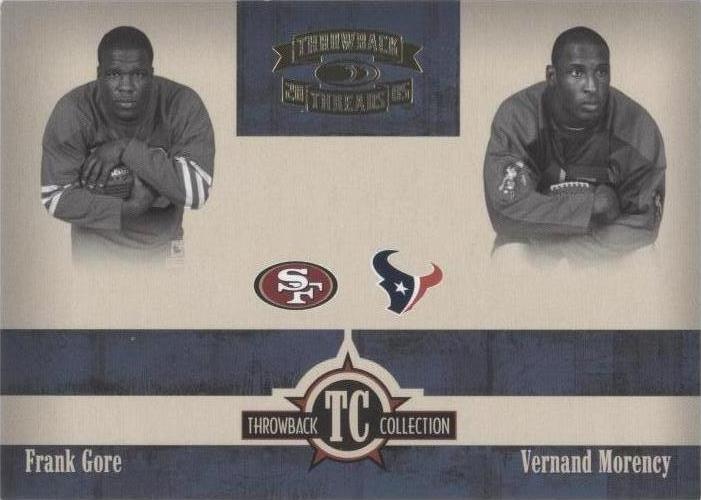2005 Donruss Throwback Threads Frank Gore Vernand Morency #TC-6 - 1 of 2