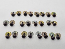 12 pair VTG Zims Brown Koala Bear Eyes 7mm Plastic Safety Amigurumi Craft Doll