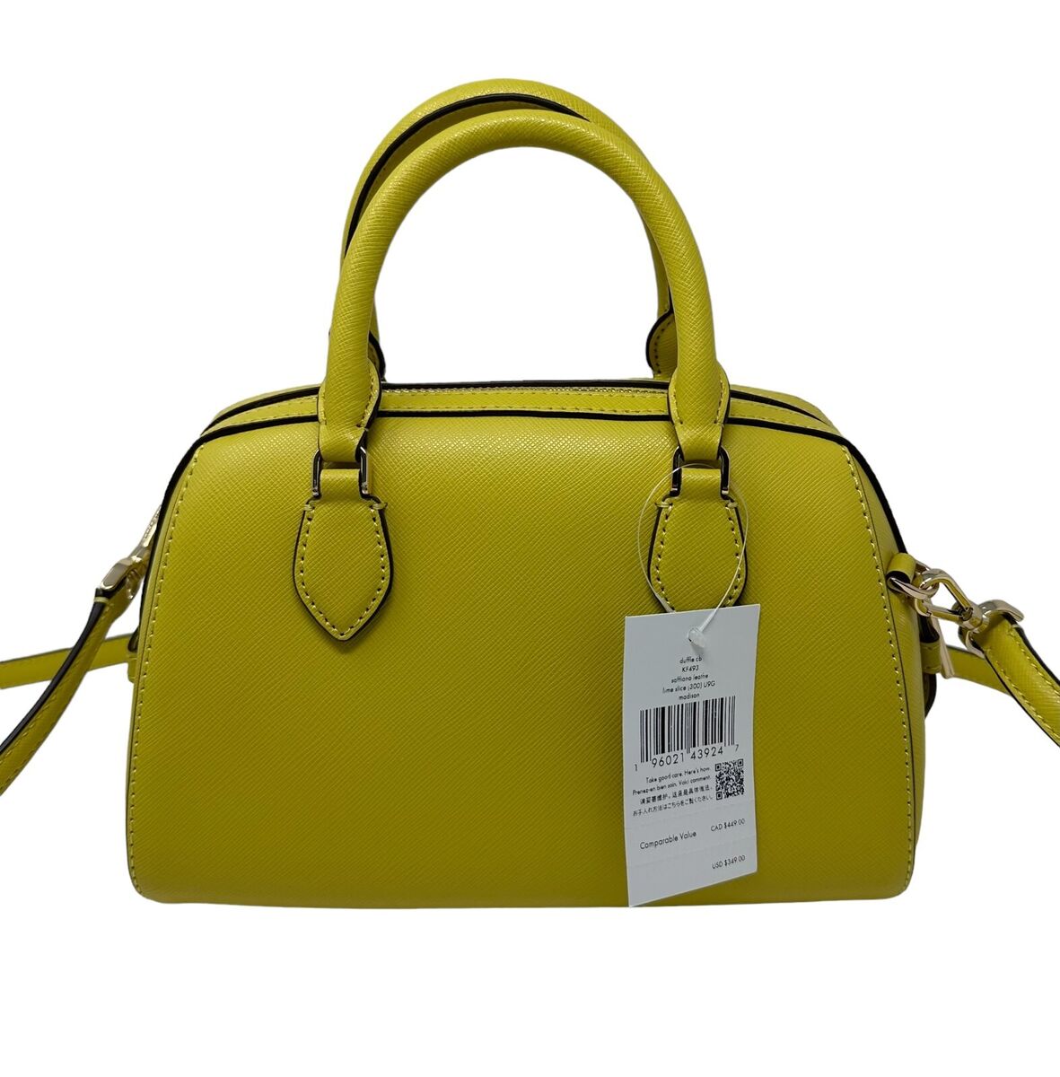 Kate Spade Madison Saffiano Leather Lime Slice Duffle Kate Spade Madison Saffiano Leather Lime Slice Duffle