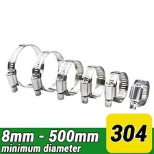 Adjustable Stainless Steel Drive Hose Clamps Worm Clips 3/8"-19.68"(8-500 mm)