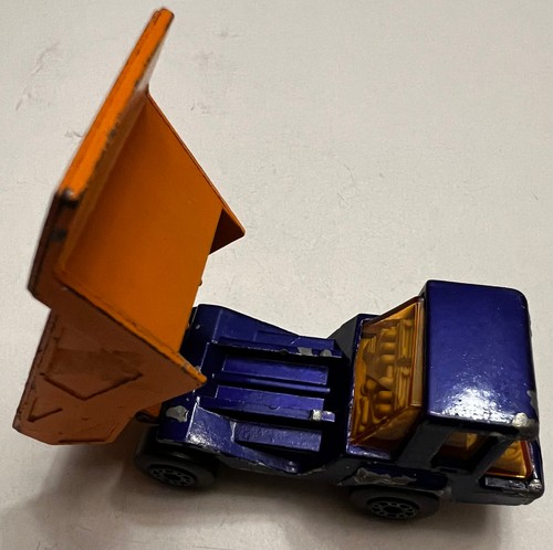 Vintage Matchbox Superfast No. 23 Atlas Dump Truck Blue Die Cast - Picture 5 of 6