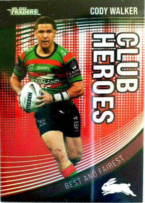 2022 NRL Traders Club Hero Parallel Case Card CHP23 CODY WALKER #30/30 Rabbitohs