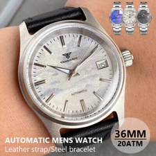 20ATM 36mm Tandorio NH35 Automatic Mens Watch Sapphire Glass Date Steel Bracelet