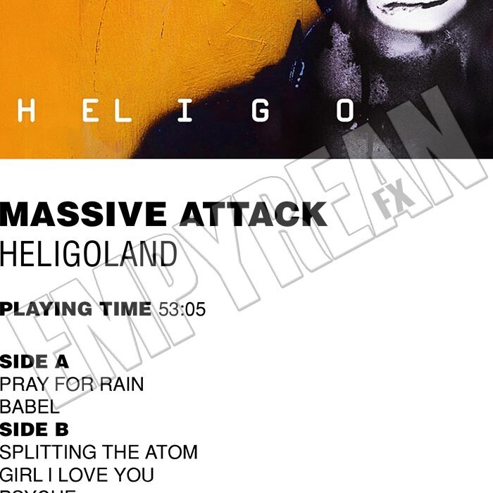 Massive Attack Heligoland 2010 Vinyl Record LP Album Poster Wall