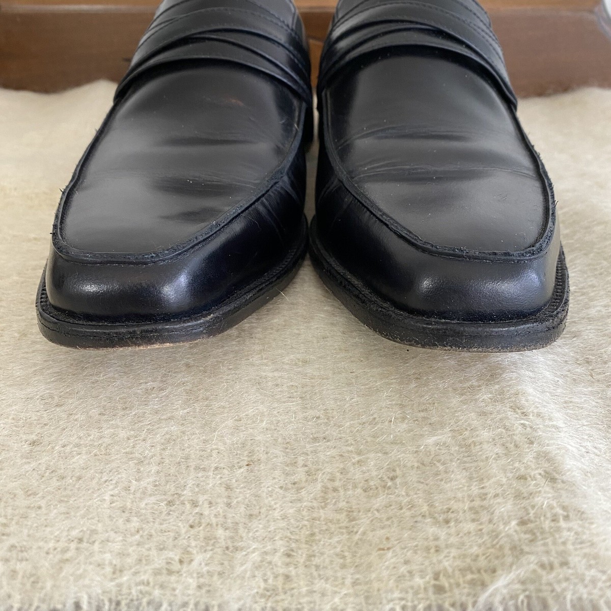 Esquivel Slip On Loafers Men Size 10 Black Leather Made In  display picture 3