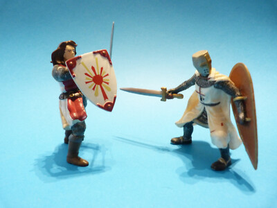 Figurine Chevalier Médieval Ancienne PVC - Marque Schleich/Papo/etc., Occasion, Référence J7