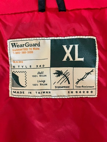Wear Guard Mens Size XL Storm proof Full Zip Jacket-H-326 - Picture 5 of 5