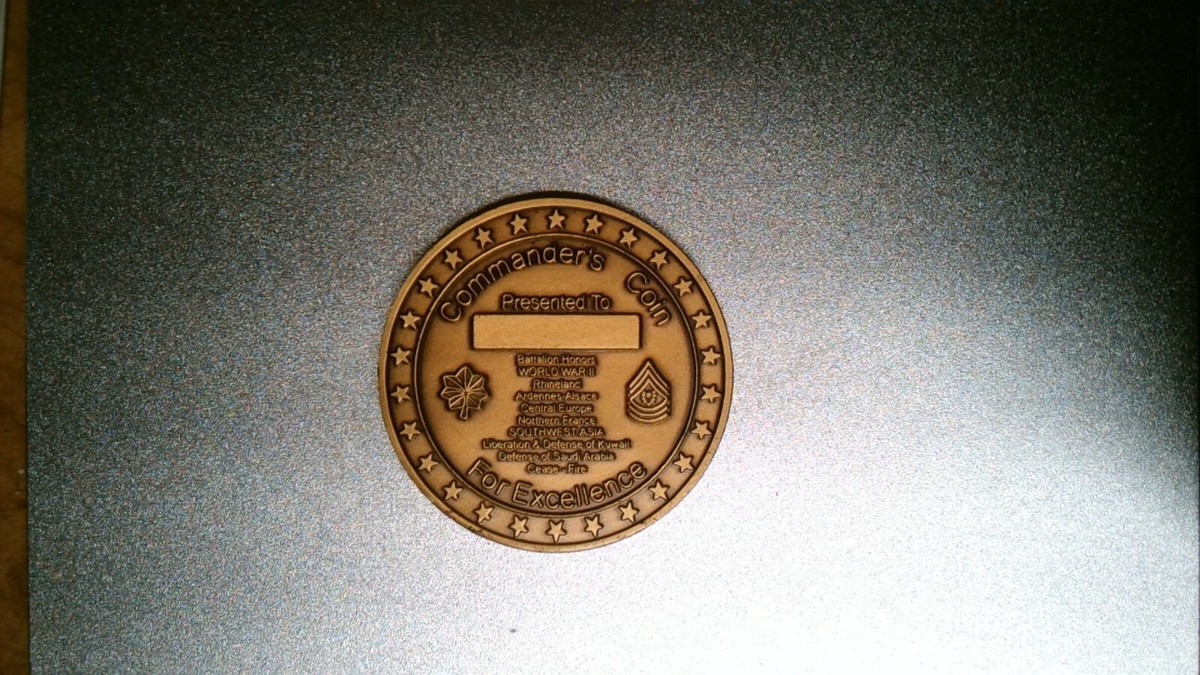 CHALLENGE COIN 553RD CORPS SUPPORT BATTALION FOORT HOOD
