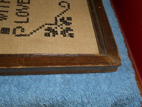 VOGUE Needlecraft Mother's Day Love Poem Cross Stitch Wood Glass Framed c.1930 - Picture 11 of 12