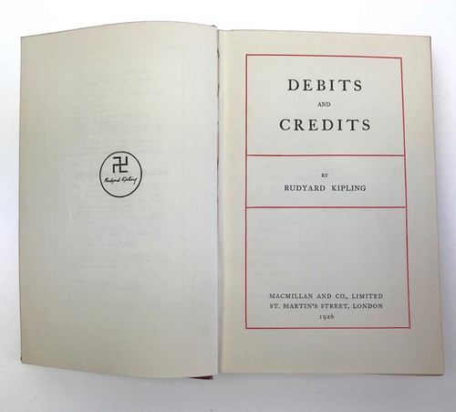 Rudyard Kipling edition of Debit and Credit hardback book 1926