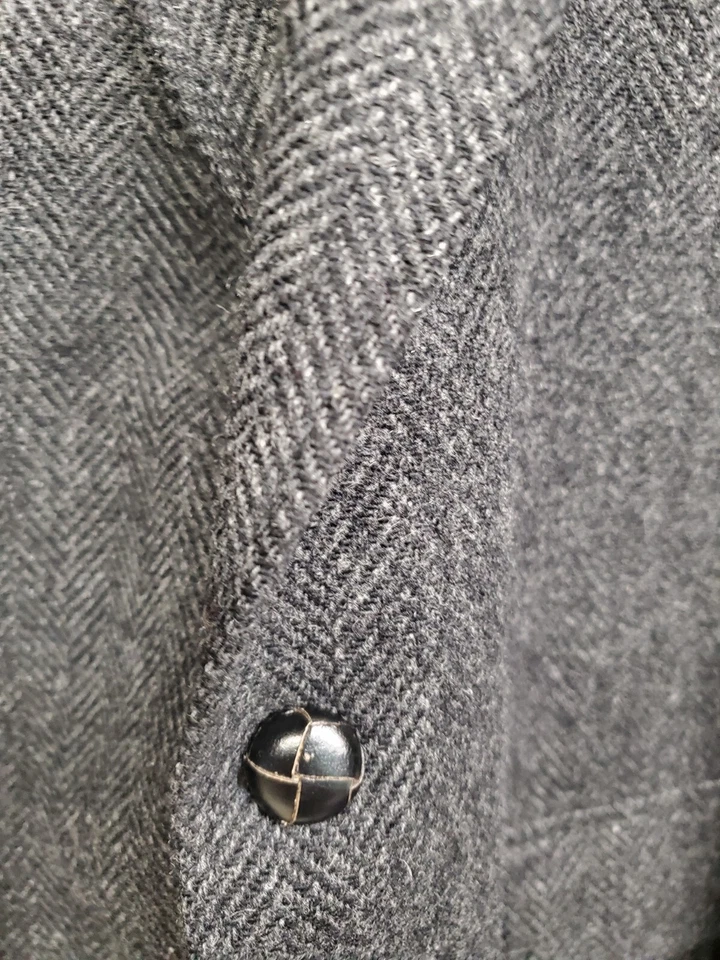 Blazer Abrigo Deportivo Vintage Haggar Para Hombres Chaqueta Dos Botones Tweed Lana 40L COMO NUEVO Foto 2 de 4