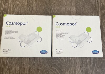 Cosmopor Steril Sterile Adhesive Dressing Square 4 X 4 Inch 900820  2 Boxes 25 