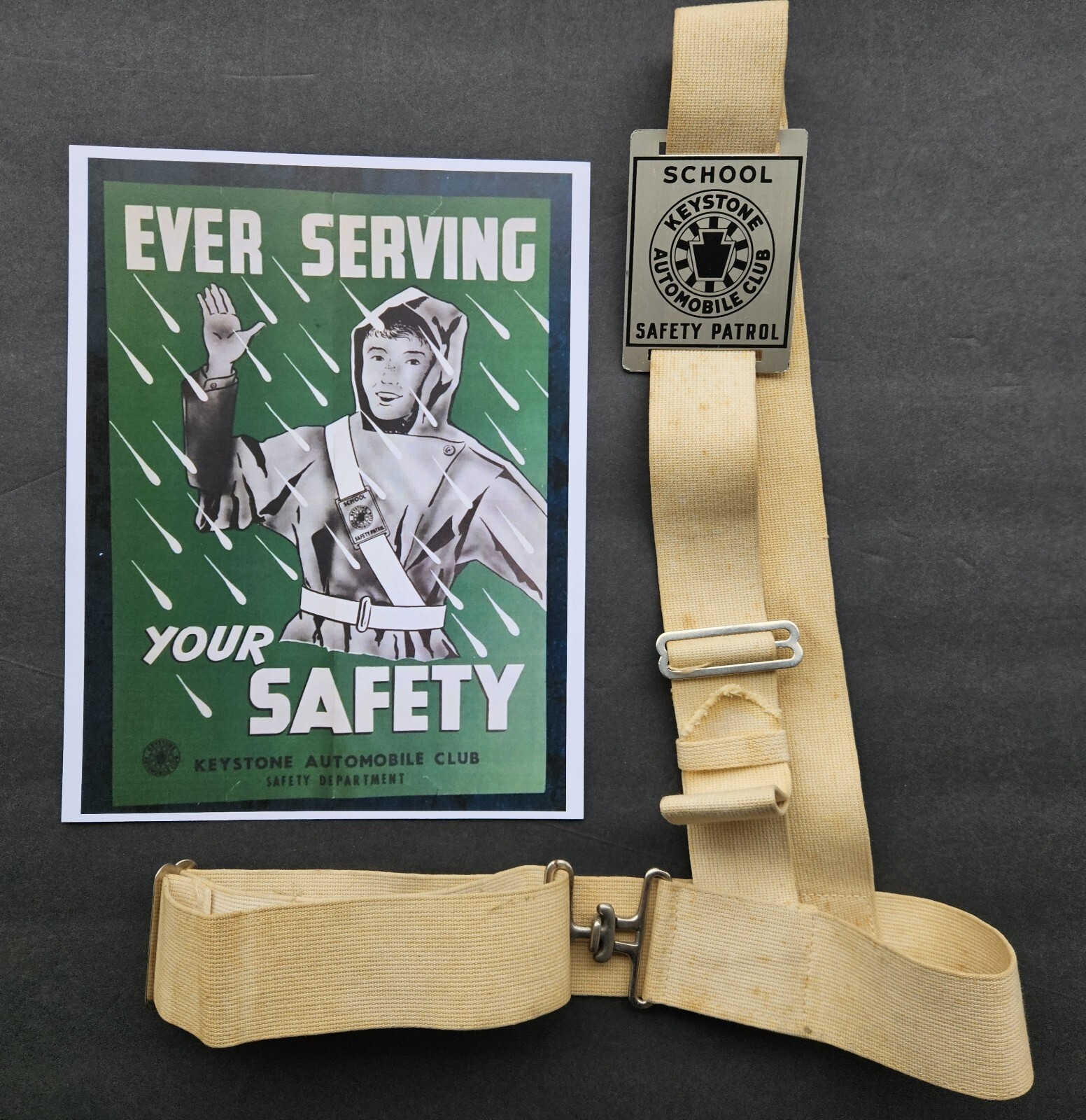 Vintage AAA SCHOOL SAFETY PATROL Belt MOTOR VEHICLE DEPARTMENT eBay