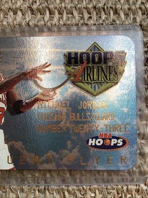 1997-98 NBA HOOPS MICHAEL JORDAN AIRLINES FREQUENT FLYER INSERT CARD #4