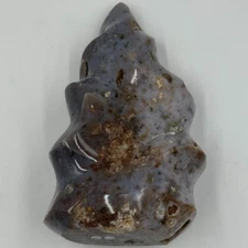 2.2 lbs Natural Ocean Jasper Twisted Spiral Flame Torch Freeform Upright 6.5"x4"