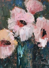 Petunia Original Oil Painting Impasto Modern Painting Pink Flowers 8'x6'