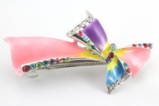 Colorful Sparkling Bow Austrian Rhinestone Crystal Hair Barrette Clip